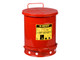 Justrite 21 Gal Oily Waste Can w/ Foot Operated Cover (Red)