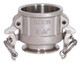 Dixon Sanitary 316 Stainless Cam & Groove Coupler X Clamp Ends