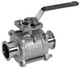 Dixon Sanitary 2-Way 3-Piece Encapsulated Ball Valves