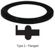 Dixon Sanitary Flanged Nitrile Rubber Gaskets - Black