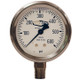 Dixon 2 1/2 in. Face 1/4 in. Lower Mount Liquid Filled Stainless Case Gauges