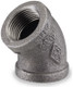 Smith Cooper 150# Black Malleable Iron 1/8 in. 45° Elbow Pipe Fittings - Threaded