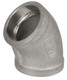 Smith Cooper Cast 150# Stainless Steel 1/2 in. 45° Elbow Fitting -Socket Weld