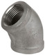 Smith Cooper Cast 150# Stainless Steel 1/8 in. 45° Elbow Fitting -Threaded