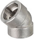 Smith Cooper 3000# Forged 316 Stainless Steel 1/2 in. 45° Elbow Fitting - Socket Weld