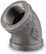 Smith Cooper 150# Black Malleable Iron 3/4 in. 45° Elbow Pipe Fittings - Threaded