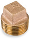 Smith Cooper 125# Bronze Lead-Free 1/4 in. Square Head Solid Plug Fitting - Threaded