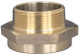 Dixon 2 1/2  in. FNYFD x 2 1/2  in. MNPT Brass Female to Male Hex Nipples (Special City Threads)