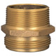 Dixon Brass 1 1/2 in. NPT x 1 in. NH Male to Male Hex Nipples