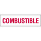 Combustible Vinyl Sticker 6 in. x 21 in.