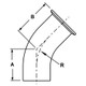 Dixon Sanitary B2KM Series Polished 316SS 45° Clamp x Weld Elbows