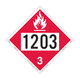 Labelmaster 1203 Flammable Aluminum Placard