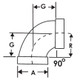 Allegheny Coupling 2 in. 90° Steel Short Radius Bend Belled