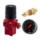 Emerson Fisher 67CD Series MPOL x 1/4 in. MNPT Aluminum High-Pressure Regulator w/ Dial Cap Adjustment & Pressure Gauge, 0 - 35 PSI, 675K BTU/HR