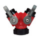 Dixon Aluminum 2-Way Ball Valve w/ Female Swivel Inlet x Male Outlets