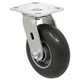 Durable Superior 6 in.x 2 in. Medium Duty Swivel Caster, Balloon Cushion Rubber , Plate Mount