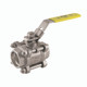 Jomar Valve S-SS-1000N-4B Series 3-Piece 4 Bolt Stainless Ball Valve, Swing Out Body, Full Port, Socket Weld Connection, 1000 PSI