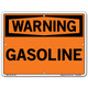 Vestil SI-W-60-B-PS-040 Warning Gasoline Safety Sign 12 1/2 in. x 9 1/2 in. Polystyrene