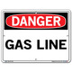 Vestil SID Series Danger Gas Line Safety Sign 12 1/2 in. x 9 1/2 in.