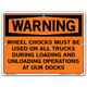 Vestil SIW Series Warning Wheel Chocks Safety Sign 12 1/2 in. x 9 1/2 in.