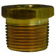 Dixon 3/4 in. Brass Reducer Hex Bushing, 3/8 in. MNPT x 1/4 in. FNPT