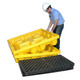 UltraTech 1230 Spill Pallets 4 Drum w/o Drain, Nestable, 51 in Squared x 10 in. H, Yellow