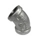 Service Metal Series SG45 Class 150 Galvanized Malleable Iron 1/2 in. 45° Elbows