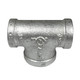 Service Metal Series SGBHT Class 150 Galvanized Malleable Iron 1/2 in. x 1/2 in. x 1 in. Bull Head Tee