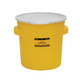 Justrite Eagle 1652 20 Gal. Lab Pack Open Head Drum, Plastic Lever-Lock, Yellow