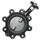 Jomar Valve 600 Series Epoxy-Coated Ductile Iron w/SS Disc Butterfly Valves, Nitrile Rubber Seals, Lug Style, Gear Handle