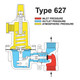 Emerson Fisher Type 627-415 3/4 in. FNPT Ductile Iron High Pressure Regulator w/ 3/8 in. Port, 35 - 80 PSIG Spring, 14.346M BTU/HR