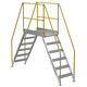 Vestil COL-6-HDG 6 Step Galvanized Cross-Over Ladder, 58-1/4 in. H Underside