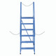 Vestil LAD-STL-6-G Semi-Trailer Access 6 Step Ladder, 58° Step Angle, 350 lbs. Capacity