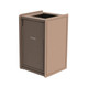 Commercial Zone Earthcraft Series Single Stream 42 Gallon Flat Top Waste Container w/Top Load Square Opening