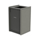 Commercial Zone Earthcraft Series Single Stream 42 Gallon Flat Top Waste Container w/Top Load Square Opening