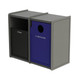 Commercial Zone Earthcraft Series Dual Stream 32 Gallon Flat Top Waste Container & Recycler, Side Load