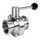 Dixon B5107 Series 1/2 in. 316L Stainless Steel Pull Handle Sanitary Butterfly Valve, Viton Seal, Clamp End