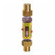 Badger Meter Hedland Variable Area EZ-View Oil Flow Meter, Polysulfone Body, 1/2 in. Female NPTF Swivel Brass Fitting