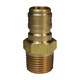 Dixon E-Series Hydraulic Brass Straight Through Interchange Male Plug