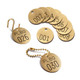 Marking Services BVT "FP" Fire Protection Round Brass Valve Tags, w/Top Hole Mount, Priced Each