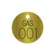 Marking Services BVT "GAS" Round Brass Valve Tags, w/Top Hole Mount, Priced Each