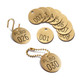 Marking Services BVT "HVAC" Round Brass Valve Tags, w/Top Hole Mount, Priced Each