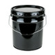 JME 5 Gal. Open Head Steel Pail w/ Lug Cover - Black