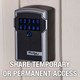 MasterLock 5441EC Bluetooth Wall-Mount Lock Box can share access