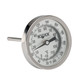 NOSHOK 300 Series 5 in. Dial Bimetal Thermometers w/ External Reset, 1/2 in. NPT Back Mount, 4 in. L Stem, 0° to 200° F