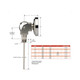 NOSHOK 300 Series 5 in. Dial Bimetal Thermometer w/ 1/2 in. NPT Adj. Angle Connection, 2 1/2 in. L Stem, 0° to 200° F