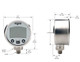 NOSHOK 1000 Series Digital Pressure Gauges, 1/4 in. Male NPT, 0 to 300 PSI