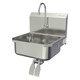 SANI-LAV 505L Hands-Free Wall Mount Stainless Steel Sink - Double Knee Pedal Valve