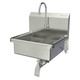 Sani-lav 7051.5 Hands-Free Wall Mount Stainless Steel Sink - Single Pedal Valve, 0.5 GPM