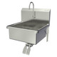 Sani-lav 504 Hands-Free Wall Mount Stainless Steel Sink - Double Knee Pedal Valve